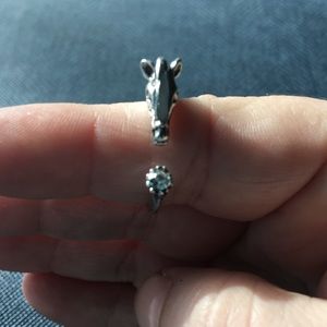 NWOT Zebra rhinestone ring